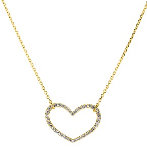 necklace 18 kt YG heart