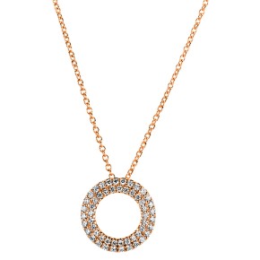 necklace 18 kt RG circle