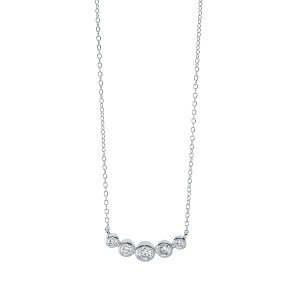 necklace 18 kt WG, with loop at 38.1 cm + 40.6 cm