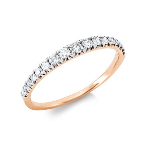 ring 18 kt RG, setting rhodium plated