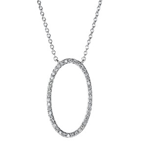 necklace 14 kt WG oval