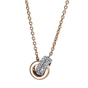 necklace 14 kt RG+WG