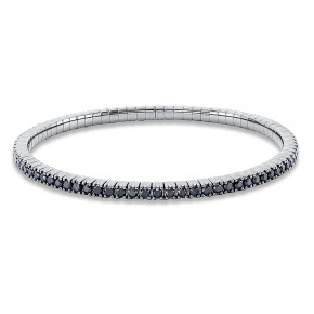 bracelet 18 kt WG, flex-band, variable, black rho