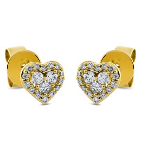 earrings 18 kt YG heart