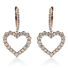 earrings 18 kt RG heart