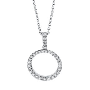 necklace 18 kt WG circle, with loop at 42 cm