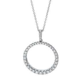 necklace 18 kt WG circle, with loop at 42 cm