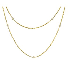 necklace 18 kt YG, with loop at 85 cm