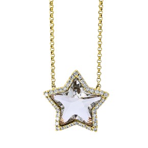 necklace 18 kt YG star, with loop at 40 cm