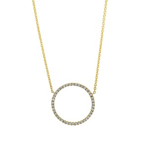 necklace 18 kt YG circle, with loop at 41 cm + 43 cm