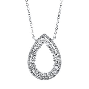 necklace 18 kt WG pear