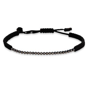 bracelet 18 kt WG, black rhodium, black cord