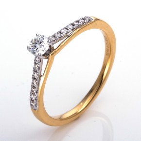 ring 18 kt WG+YG+PT95