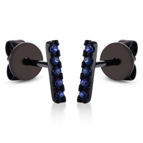 earrings 14 kt WG, black rhodium plated