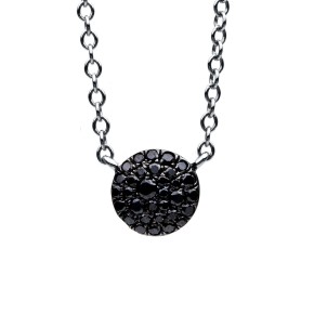 necklace 18 kt WG, setting partly black rhodium