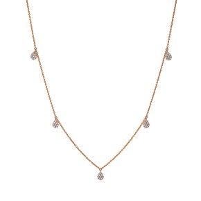 necklace 18 kt RG, with loop at 42 cm