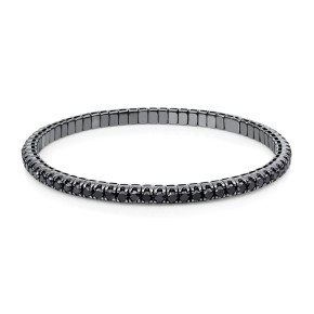 bracelet 18 kt WG, flex-band, variable, black rho