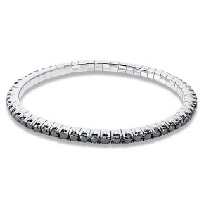 bracelet 18 kt WG, flex-band, variable, rhod.pla