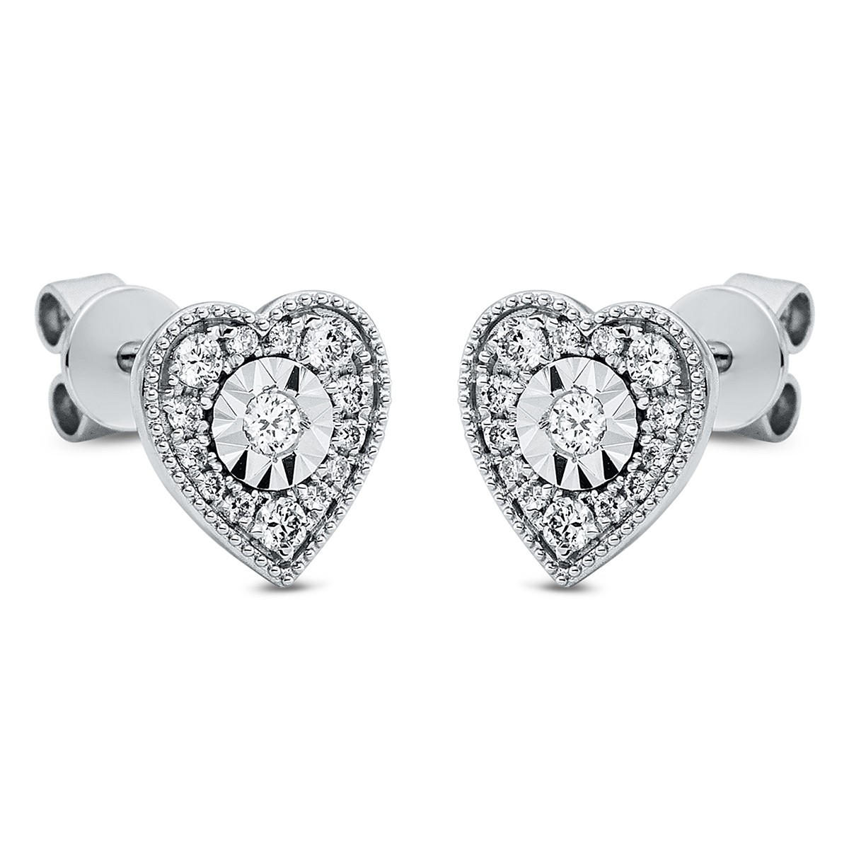 earrings 18 kt WG heart