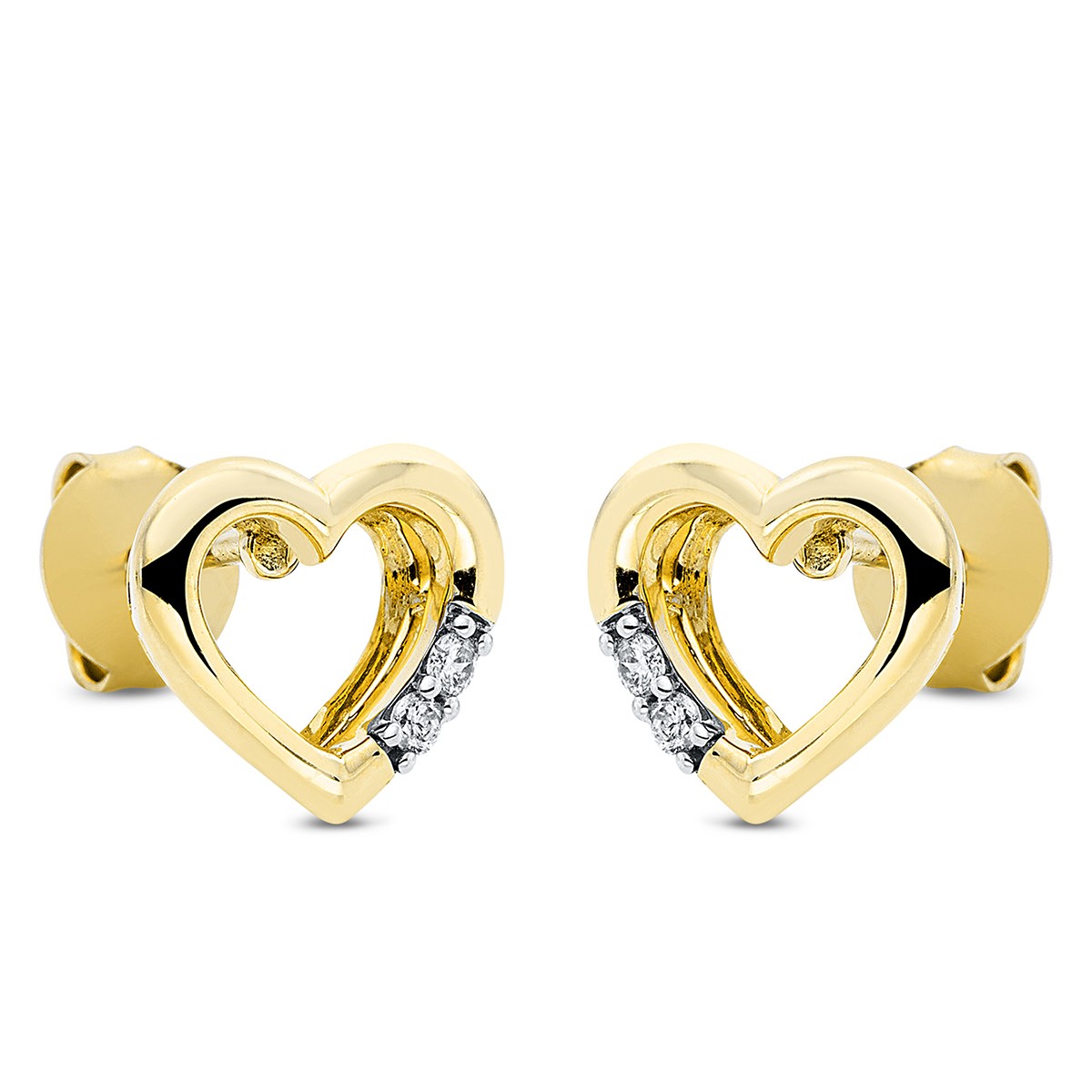 earrings 18 kt YG heart