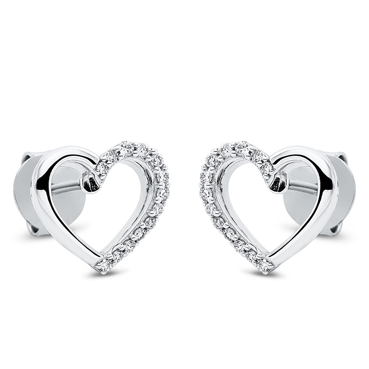 earrings 18 kt WG heart