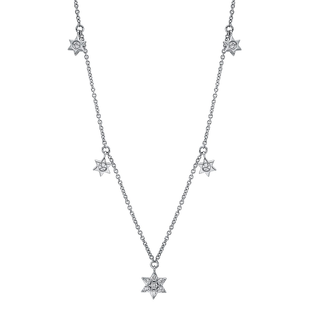 necklace 18 kt WG star