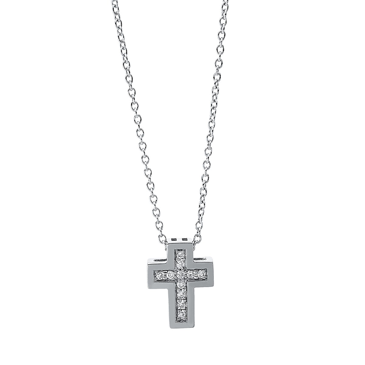 necklace 18 kt WG cross