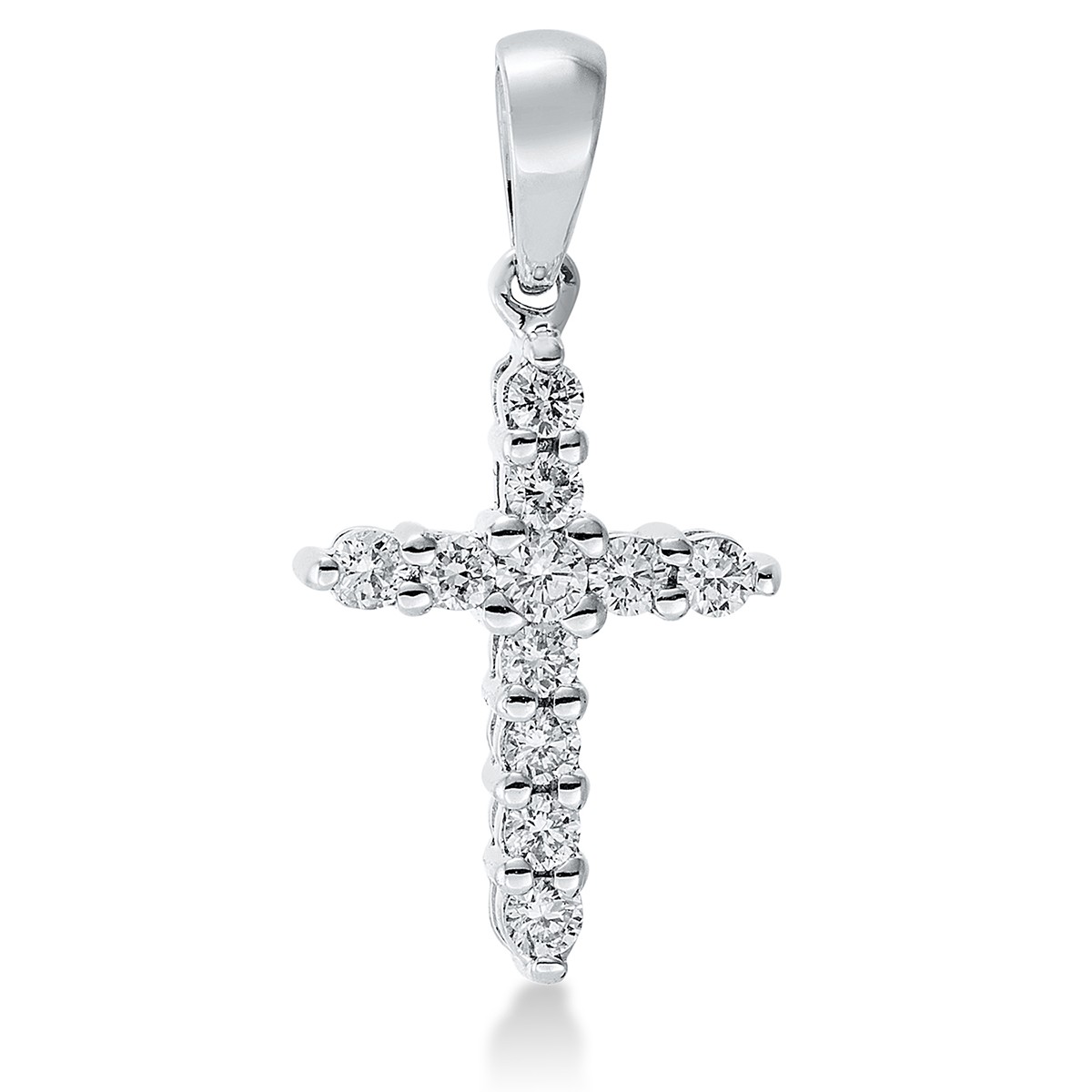 pendant 18 kt WG cross, with loop