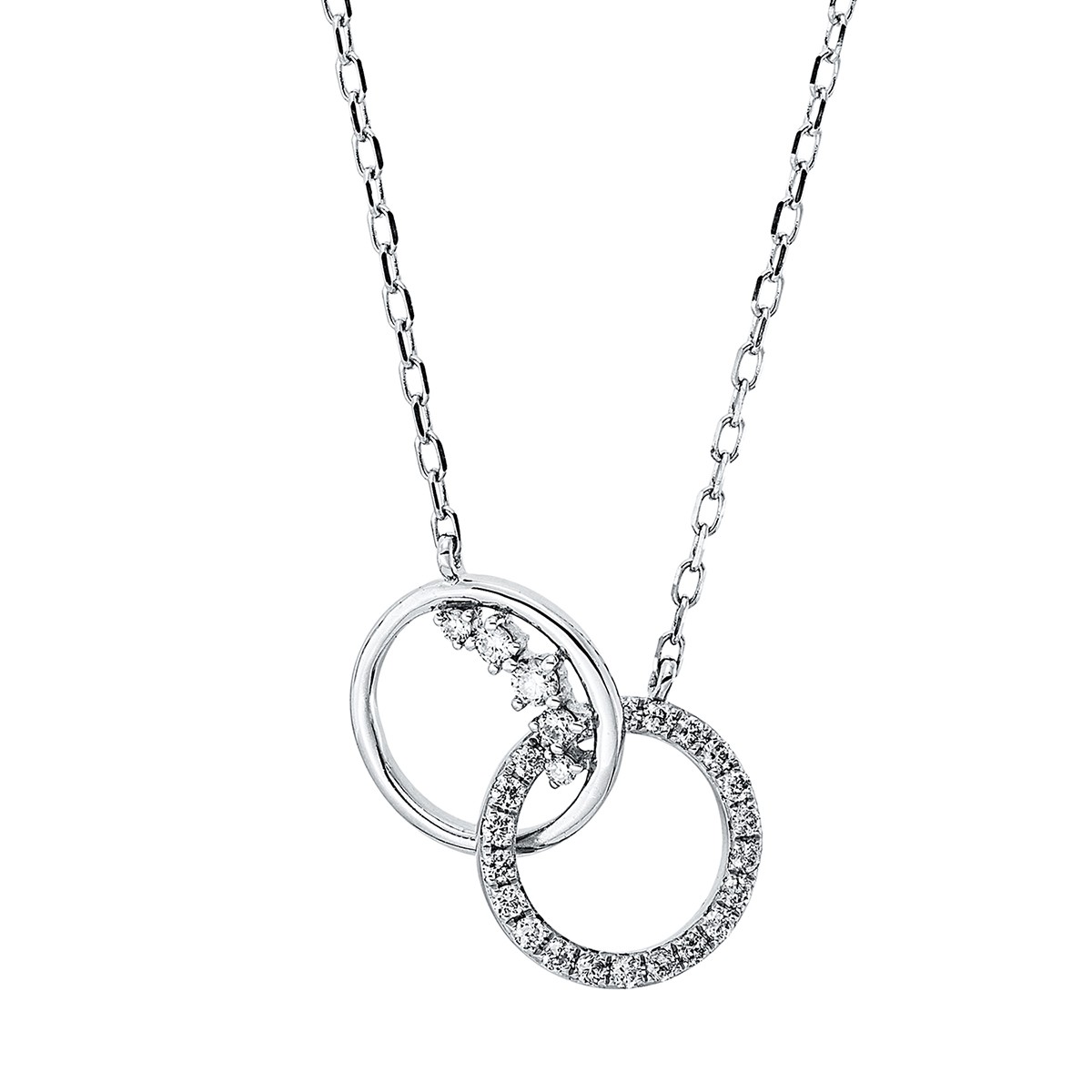 necklace 18 kt WG circle, length variable