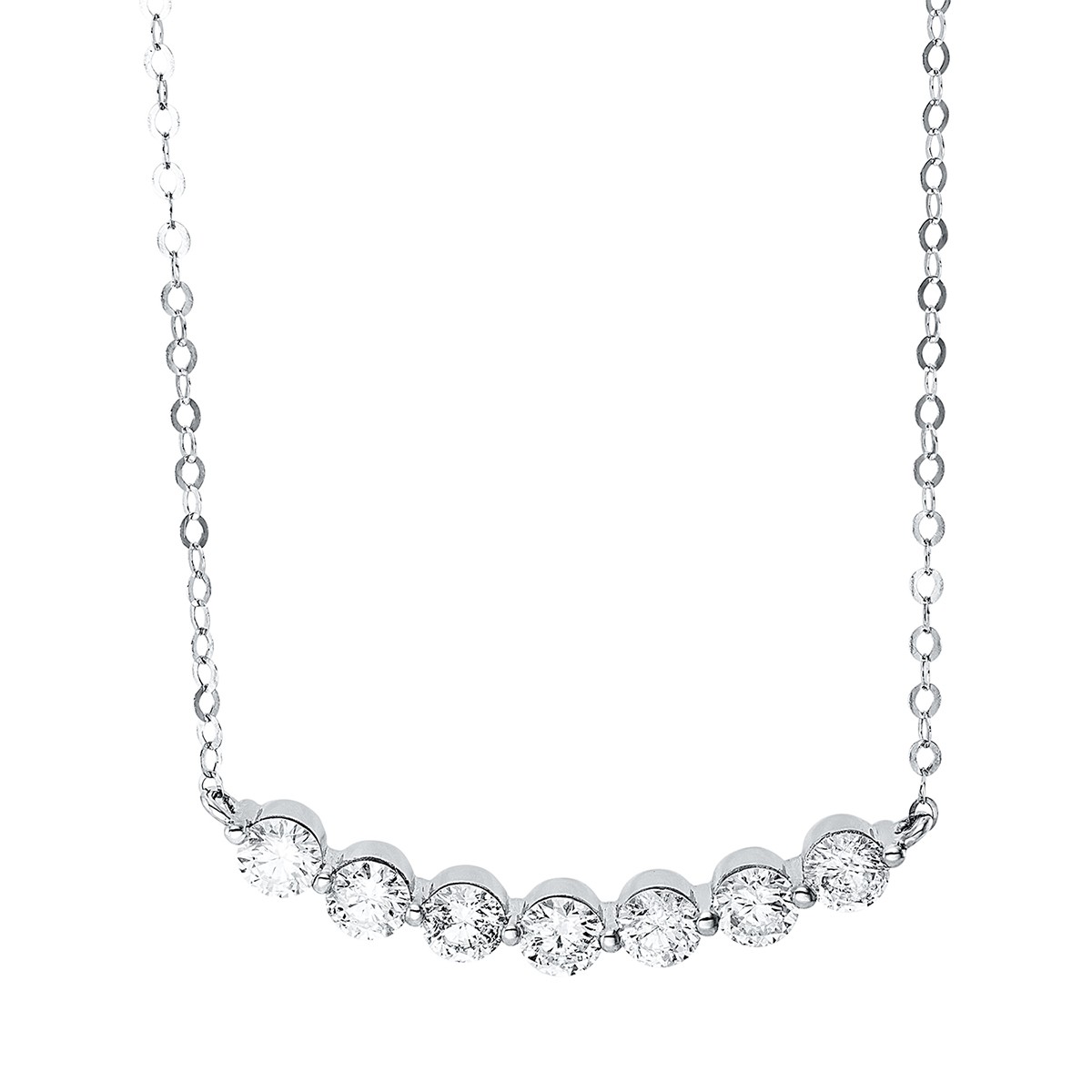 necklace 18 kt WG, with loop at 45.7 cm + 48.3 cm