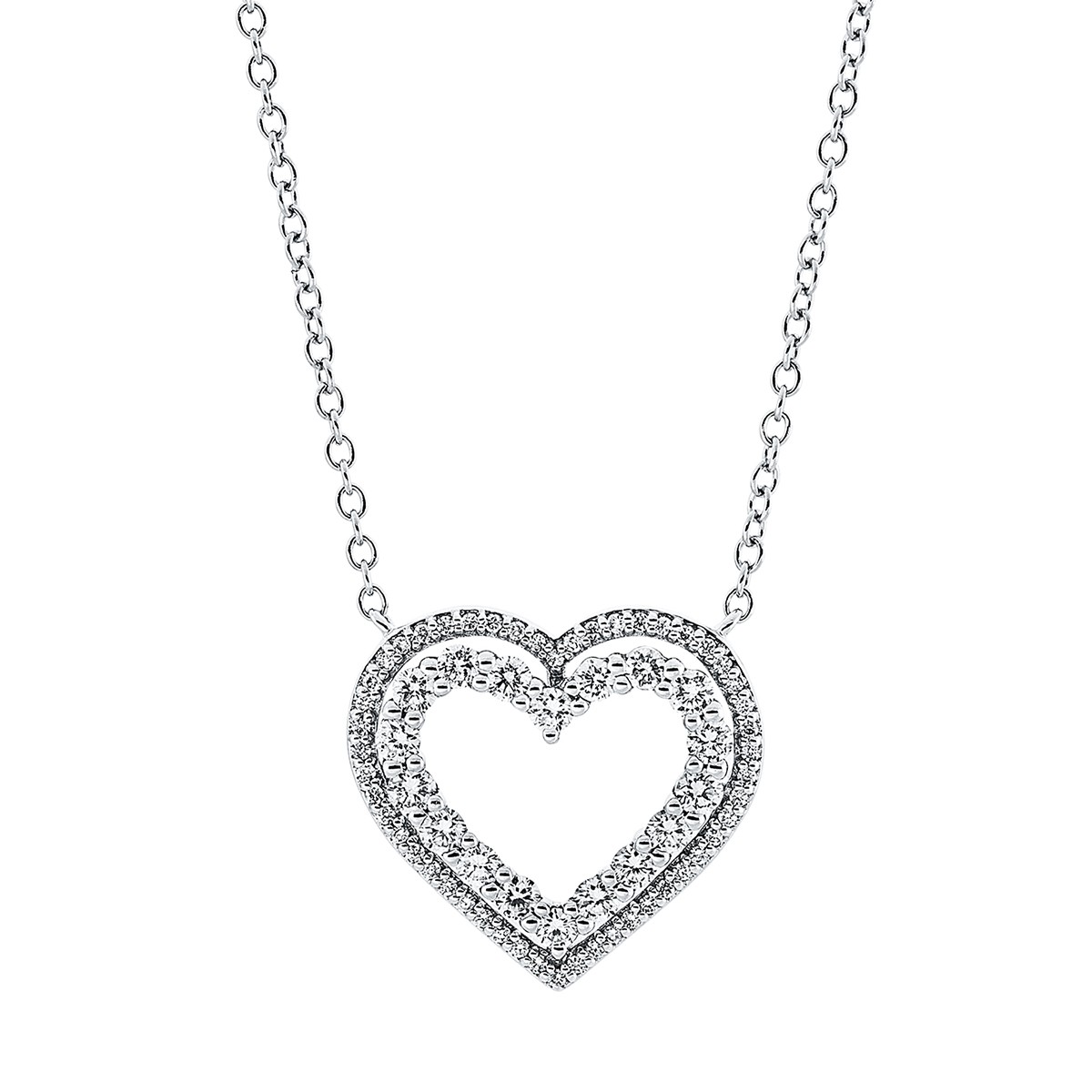 necklace 18 kt WG heart