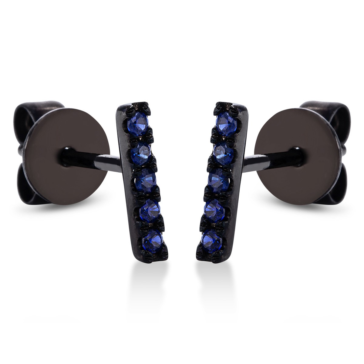 earrings 14 kt WG, black rhodium plated