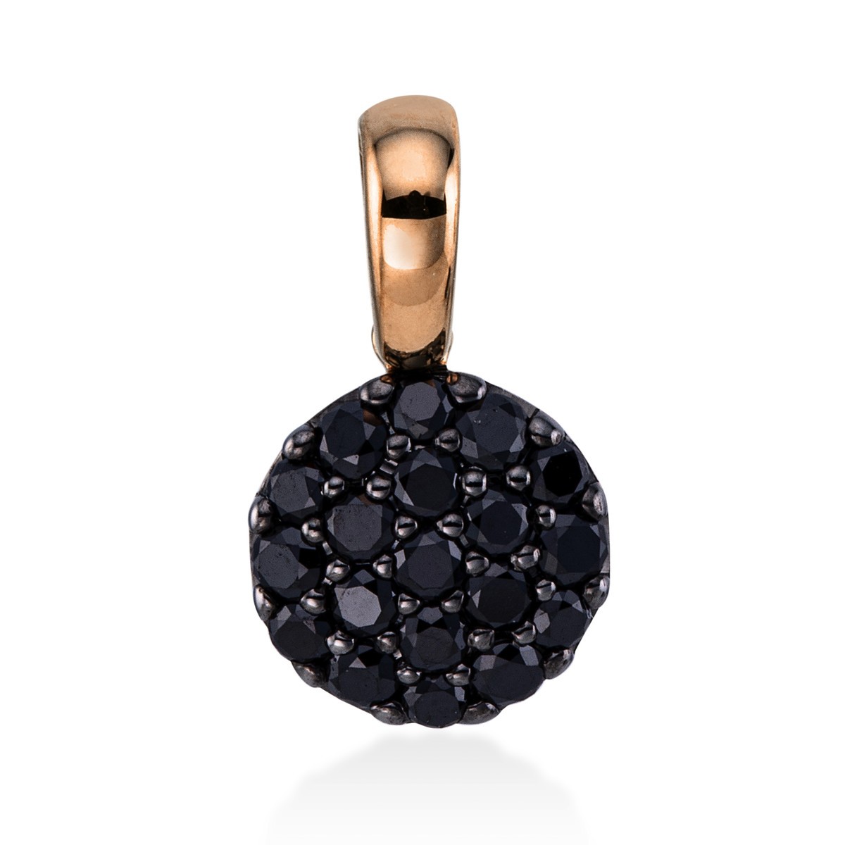 pendant 18 kt RG, setting black rhodium plated