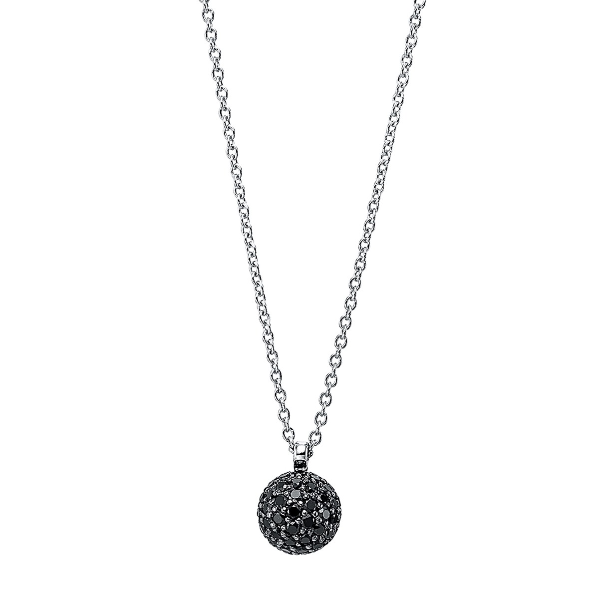 necklace 18 kt WG, setting black rhodium plated