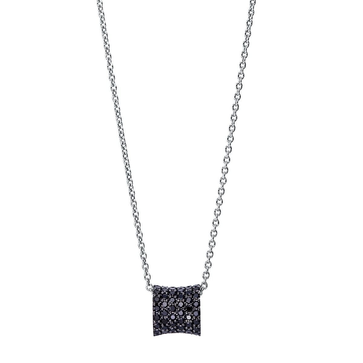 necklace 18 kt WG, setting black rhodium plated