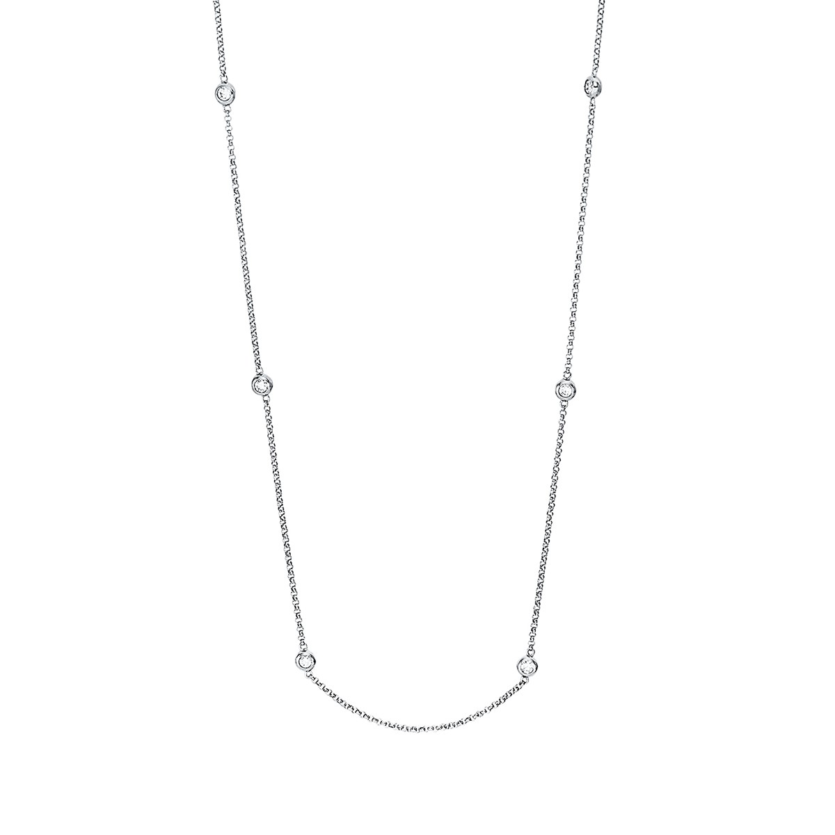 necklace 18 kt WG, with loop at 42.5 cm